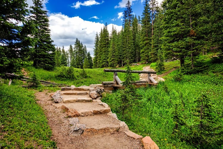 Take to the hiking trails, something for all levels, in Rocky Mountain National Park.
