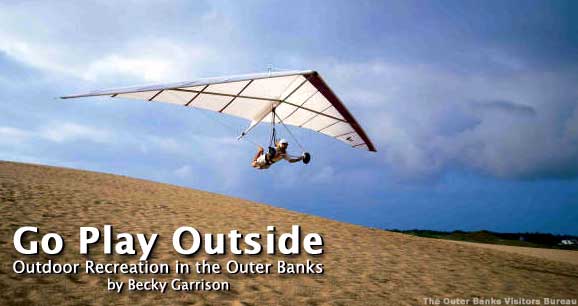 Hang gliding and kite surfing the Outer Banks