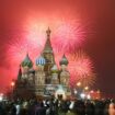 New Year's Eve fireworks in Moscow, Russia