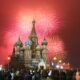 New Year's Eve fireworks in Moscow, Russia