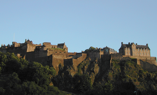 Edinburgh Castle overlooks the city. 