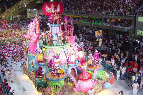 Carnaval takes place in early February throughout Brazil