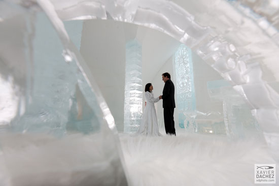 Many weddings at held at the Ice Chapel each year. © Xdachez.com