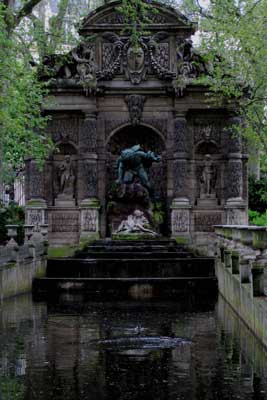 Even in daylight, the Medici Fountain in Paris hints of mystery, sensual secrets and dark mysticism.