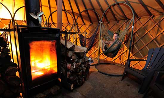 A warming station at Siberia Station Spa. Photo courtesy Siberia Station Spa