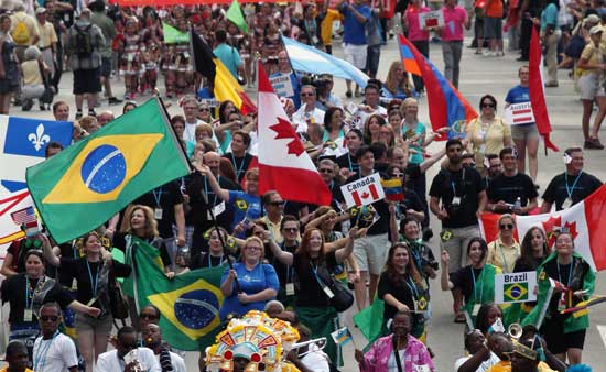 Parade of Nations at World Choir Games. Photo by Ernest Cole