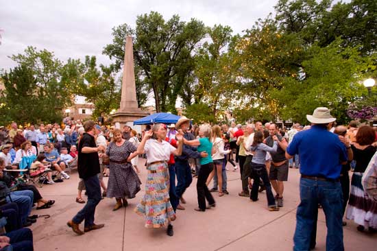 Festival fun in the Santa Fe Plaza. Photo by Chris Corrie