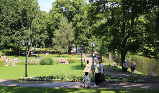Riga has many parks throughout the city. Photo by Janna Graber