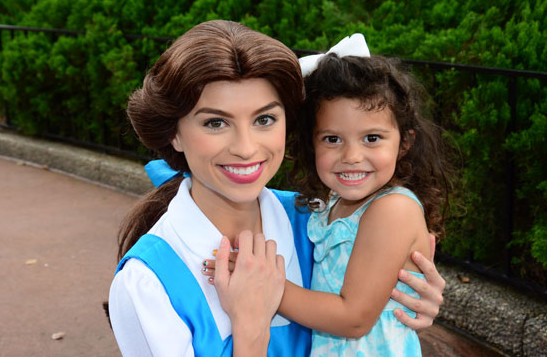 At Walt Disney World, little girls get the chance to meet many of their favorite characters in person.