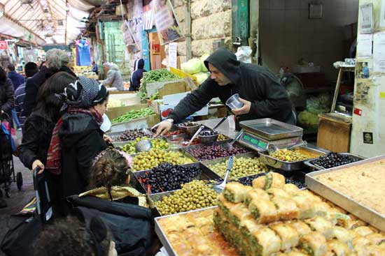 Visiting a shuk is a good way to experience the cuisine. Photo by Janna Graber