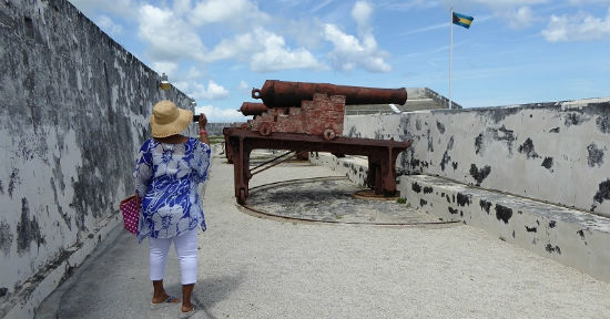 Fort Charlotte overlooks Nassau Harbor. 