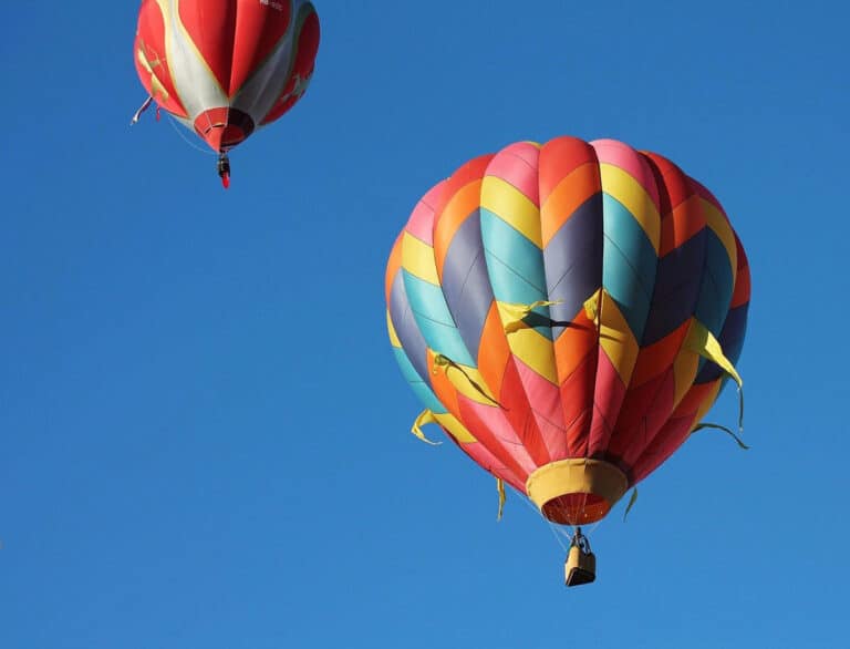 Hot air ballooning in Taos, New Mexico