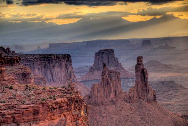 Canyonlands National Park, At sunset in Canyonlands, the sky almost looks like a painting. Flickr/John Fowler