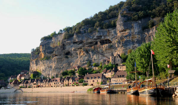 Rafting in France. Floating lazily down a river in France can offer amazing views.