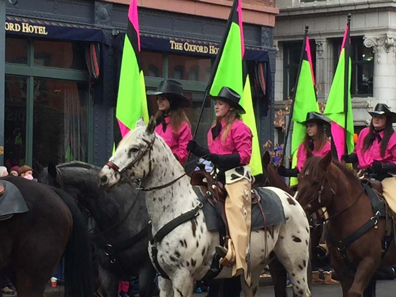 A drill team from The Westernaires participated in the parade. Photo by Janna Graber