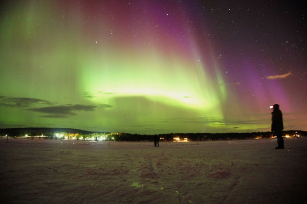 Northern Lights in Jukkasjärvi. Photo by Kristian Mattiasson, icehotel.com