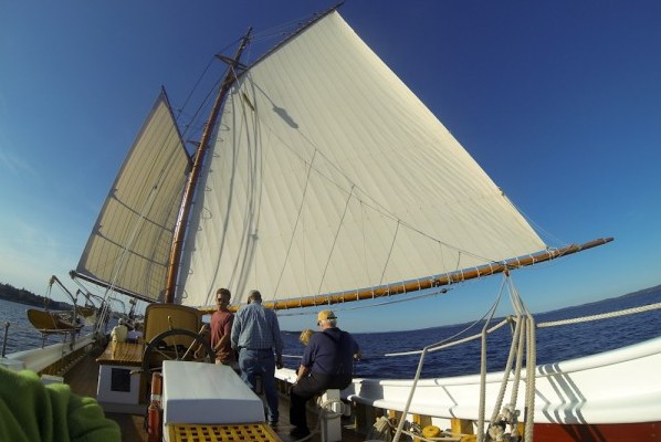 Getting the American Eagle ready to sail. Photo by Ben Rader