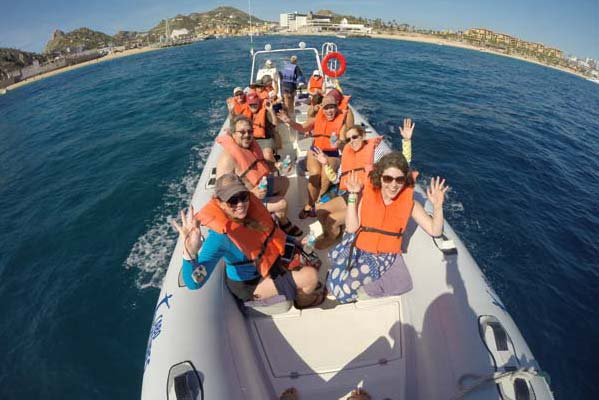 Our group obviously had a great time during our snorkeling adventure. Photo by Cabo Adventures