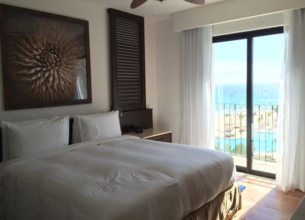 Soft bed and luxury bedding at the Hyatt Ziva Los Cabos. Photo by Janna Graber