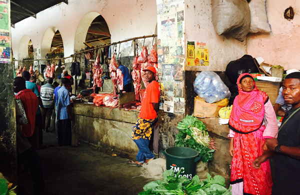 City market vendors in Zanzibar. Photo by Stone Town in Zanzibar. Photo by Sherrill Bodine