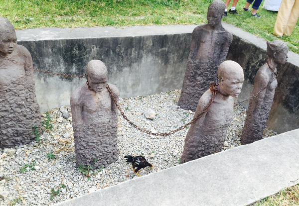 Slave market monument in Zanzibar. Photo by City market vendors in Zanzibar. Photo by Stone Town in Zanzibar. Photo by Sherrill Bodine