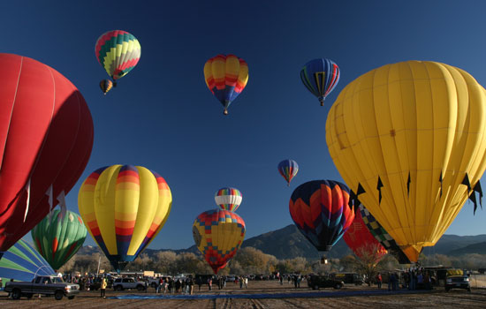 Hot air balloon festival in Taos, New Mexico