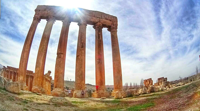 The temple of Jupiter in Baalback in Lebanon. Photo by Louay Kabalan