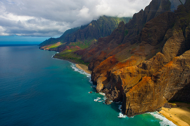 This fifteen-mile stretch of coastline is located on the northwest shore of Kauai. Much of Na Pali Coast is inaccessible due to its characteristic sheer cliffs that drop straight down into the ocean.This fifteen-mile stretch of coastline is located on the northwest shore of Kauai. Much of Na Pali Coast is inaccessible due to its characteristic sheer cliffs that drop straight down into the ocean.