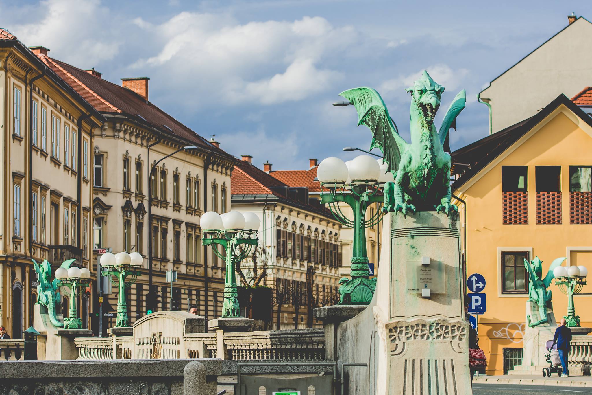 The iconic Ljubljana Dragon bridge. Photo by Matic Kremža
