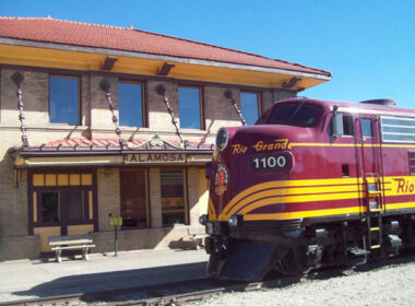 The train station in Alamosa, Colorado. Photo by Rio Grande Scenic Railroad