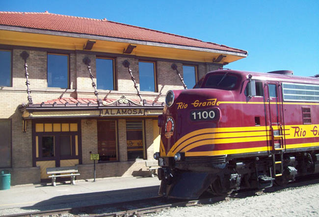 The train station in Alamosa, Colorado. Photo by Rio Grande Scenic Railroad