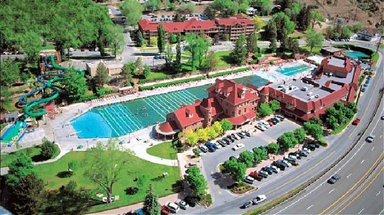 The Glenwood Hot Springs Pool is the length of a football field. Photo by Glenwood Hot Springs