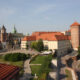 View of Krakow Cathedral and Royal Palace from the Sandomierz Watch Tower