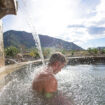 Soaking at Iron Mountain Hot Springs in Glenwood Springs, Colorado. Photo by Jack Affleck