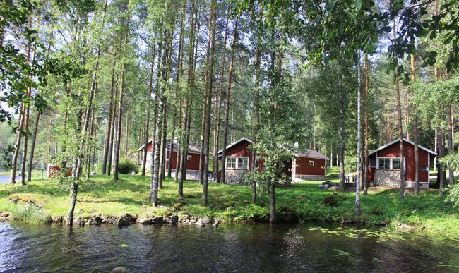 The ability to relax and enjoy nature is an important part of Finnish culture. Pictured here are lakeside cottages at Sahanlahti. Photo by Janna Graber