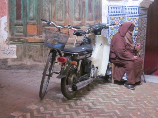 In Marrakesh, the old meshes with the new in every corner. Morocco. Photo by Carol L. Bowman