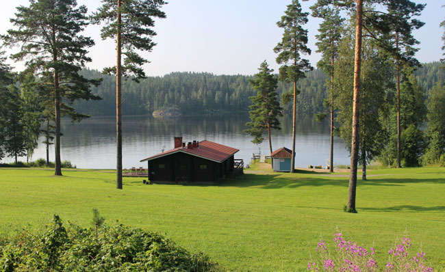 A smoke sauna along the shore of Lake Saimaa. Photo by Janna Graber