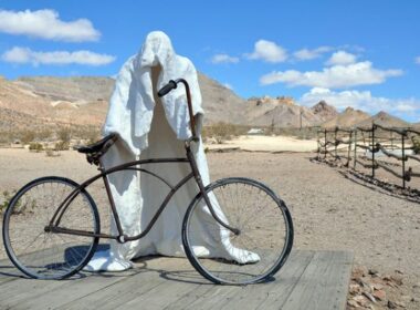 Ghost towns: A statue at the open air museum. Photo by Chris Moran/TravelNevada