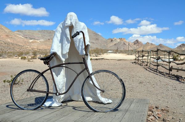 Ghost towns: A statue at the open air museum. Photo by Chris Moran/TravelNevada