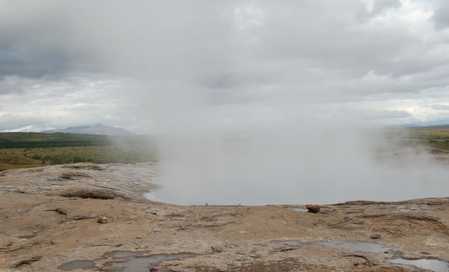 Iceland Golden Circle: Steaming cauldrons at Geysir. Photo by Kayla Lewkowicz