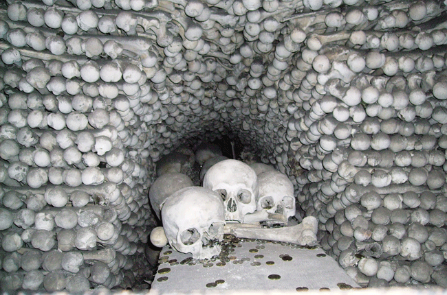 The Ossuary houses at least 40,000 human skeletons, Photo by Eric D. Goodman