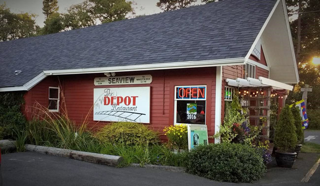 The Depot Restaurant in Seaview, WA, photo by Debbie Miller Pond