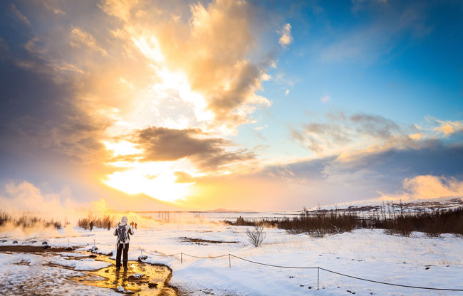 Sunset near Geysir, Iceland. Flickr/Andrés Nieto Porras