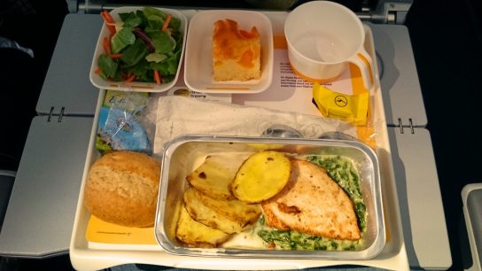 Lufthansa airplane meal