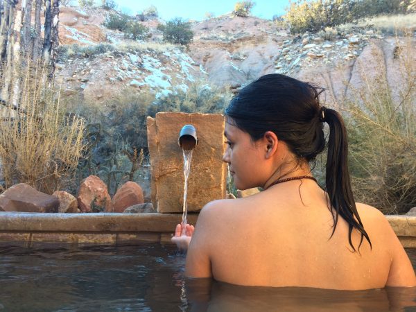 Escape the crowds in the private soaking pools