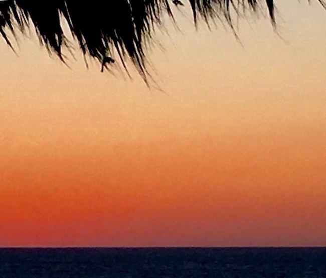 Sunset at Baja Beach Oasis, photo by Claudia Carbone