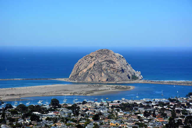 Morro Rock in Morro Bay, CA. Photo by Jim Pond