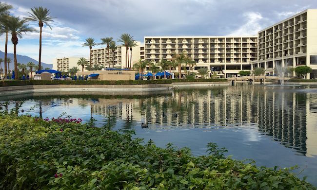 The lake around the resort