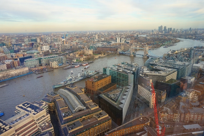 Amazing London view from the Shangri-La