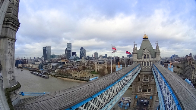 London view from Tower Bridge